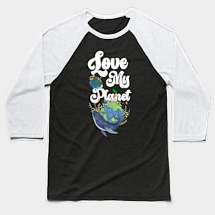 Love My Planet  earth day 2024 gift april 22 Cute Teacher  Lover Rainbow Baseball T-Shirt